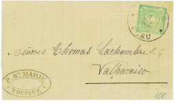 P2888 - PERU  YVERT. NR. 13, FROM YQUIQUE TO VALPARAISO, 4 WIDE MARGINS ALL AROUND, VERY CLEAN AND FRESH (1873) - Perú