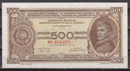 Yugoslavia-500 Dinara 1946 UNC - Yugoslavia