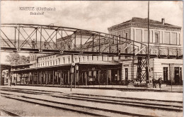 Kreuz (Ostbahn) , Bahnhof (Krzyż Wielkopolski, Poland) (Feldpost 1916)  - Pommern