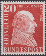 1957 BRD ** Mi:DE 277, Sn:DE 776, Yt:DE 149, Sg:DE 1196, AFA:DE 1240, Un:DE 149, Freiherr Von Stein - Ungebraucht