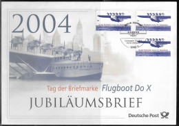 Germany. FDC Mi. 2428.   Stamp Day. Flying Boat DO X (1930). FDC Cancellation On Big Envelope - 2001-2010