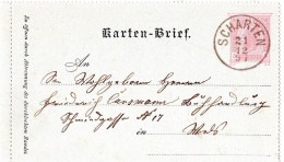 76641 - Österreich - 1897 - 5Kr GAKartenBf SCHARTEN -> Wels - Covers & Documents