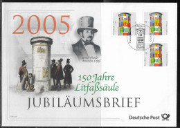 Germany. FDC Mi. 2444.   150th Anniversary Of Advertising Pillars. FDC Cancellation On Big Envelope - 2001-2010