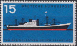 1957 BRD ** Mi:DE 257, Sn:DE 767, Yt:DE 136, Sg:DE 1183, AFA:DE 1224, Un:DE 136, Frachtschiff - Ungebraucht