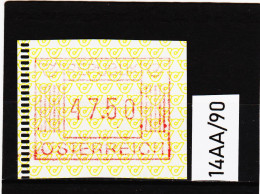 14AA/90  ÖSTERREICH 1983 AUTOMATENMARKEN 1. AUSGABE  47,50 SCHILLING   ** Postfrisch - Automatenmarken [ATM]