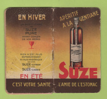 PETIT CALENDRIER PUBLICITAIRE SUZE APERITIF A LA GENTIANE 1938 - CALEPIN - Kleinformat : 1921-40