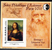 FRANCE BLOC CNEP 82 Salon Philatélique D'Automne, Paris 2019 Léonard De VINCI 1452-1519 - La Joconde - CNEP