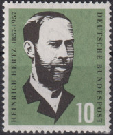 1957 BRD ** Mi:DE 252, Sn:DE 762, Yt:DE 131, Sg:DE 1178, AFA:DE 1215, Un:DE 131, Heinrich Hertz - Ungebraucht