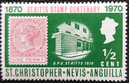 Nevis 1970 The 100th Anniversary Of St. Kitts Stamp   Stampworld N° 124 - St.Kitts-et-Nevis ( 1983-...)