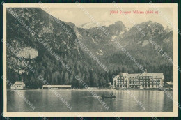 Bolzano Braies Hotel Pragser Wildsee Barca PIEGA Cartolina RB7487 - Bolzano