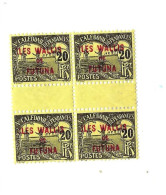 Taxe,MH,Neuf Avec Charnière.Bloc De 4.Interpanneaux. - Postage Due