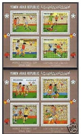 Yemen,YAR,WORLD FOOTBALL CUP SPAIN 1982 Michel Block 226 & 227 2 Diff Rare - Jemen