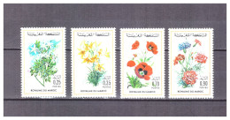 MAROC     N °   717 / 720   . SERIE  FLEURS       NEUVE  **  .  SUPERBE  . - Marokko (1956-...)