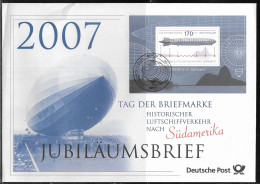 Germany. FDC Mi. BL69. Historical Air Shipping To South America. LZ 127 Graf Zeppelin.  FDC Cancellation On Big Envelope - 2001-2010