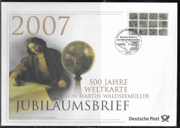 Germany. FDC Mi. 2598.   500th Anniversary Of Martin Waldseemueller's World Map.  FDC Cancellation On Big Envelope - 2001-2010