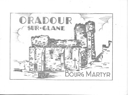 Carnet Souvenir-Oradour-sur-Glane-87-droite:histoire Oradour-gauche- Timbre Et Tampon Souvenir Octobre 1945N° 008103 Dos - Militares