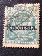 RHODESIA SG 112  10s Dull Green, Damaged  CV £24 - Rhodésie Du Sud (...-1964)