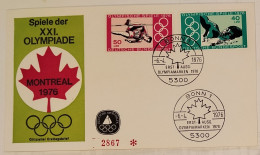 Germany BRD - Olympia Olimpiques Olympic Games - Montreal '76 - Schmuck-FDC - ESSt BONN 6.4.1976 - Ete 1976: Montréal