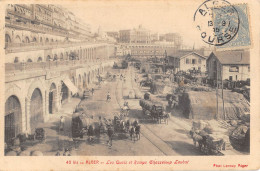 CPA ALGERIE / ALGER / LES QUAIS ET RAMPE CHASSELOUP LAUBAT / Cliché Rare - Alger