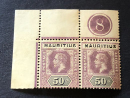 MAURITIUS SG200  50c Dull Purple Pair   MNH** CV£100 - Maurice (...-1967)