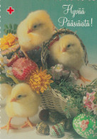 Postal Stationery - Chicks In The Basket With Eggs - Easter - Red Cross 2002 - Suomi Finland - Postage Paid - Postwaardestukken