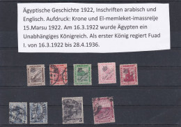 ÄGYPTEN - EGYPT - EGYPTIAN - ÄGYPTOLOGIT - DYNASTIE - SULTANAT 1922  GESTEMPELT - USED - Usados