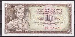 Yugoslavia-10 Dinara 1968 AA Series  UNC - Yugoslavia