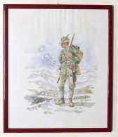 Acquerello Originale Di Paolo Lattanzi - Uniforme Alpino Caporal Maggiore - Watercolours