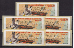 France Timbres De Distributeurs N°1007 - 5 Ex. - Neuf ** Sans Charnière - TB - 2010-... Abgebildete Automatenmarke