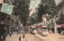 NICE ( 06 ) - L'Avenue De La Gare - Traffico Stradale – Automobili, Autobus, Tram