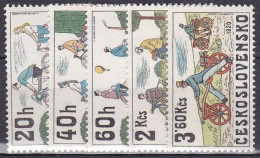 ** Tchécoslovaquie 1979 Mi 2522-6 (Yv 2350-4), (MNH)** - Unused Stamps