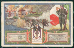 Militari 91º Reggimento Fanteria Basilicata Cismon PIEGATA Cartolina XF5662 - Regimenten