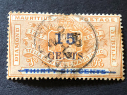 MAURITIUS SG 135  15c On 36c Ultramarine And Orange FU - Mauricio (...-1967)