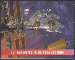 UNO GENF  Block 22, Postfrisch **, 50 Jahre Weltraumfahrt, 2007 - Hojas Y Bloques