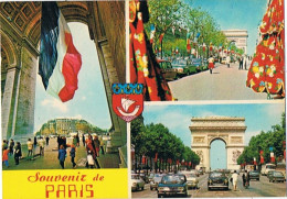 CPM..75..PARIS..L'ARC DE TRIOMPHE..LE TOMBEAU DU SOLDAT INCONNU..AVENUE DES CHAMPS ELYSEES - Arc De Triomphe