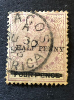 LAGOS  SG 42  1/2d On 4d Mauve FU 1893 Cancel - Nigeria (...-1960)