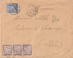 TAXE PEU COMMUNE 1898 - 1859-1959 Lettres & Documents