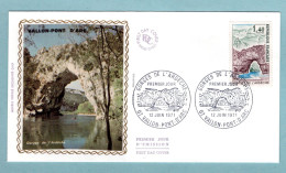 FDC France 1971 - Gorges De L'Ardèche - YT 1687 -  07 Vallon-Pont-d'Arc - 1970-1979