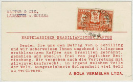 Brasilien / Brasil 1931, Karte Arsenal De Marinha - Lausanne (Schweiz), Kaffee / Café / Coffee - Andere & Zonder Classificatie