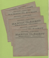 6 ENVELOPPES ANCIENNES VIDES BOUCHERIE CHARCUTERIE MARTIN CLEMENT à MERINDOL VAUCLUSE - Werbung