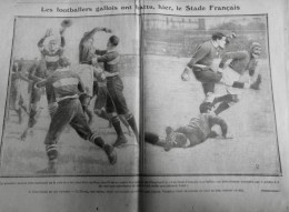 1911 EXCELSIOR ARTICLE DE PRESSE RUGBY MATCH PAYS GALLES FRANCE 1 JOURNAL ANCIEN - Plaques De Verre