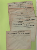 13 ENVELOPPES ANCIENNES VIDES GRAINS FOURRAGES MICHEL & BAYOL à MAILLANNE ( BOUCHES DU RHONE ) - Publicités