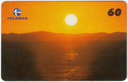 BRASIL N-197 Magnetic Telemar - Landscape, Coast, Sunset - Used - Brésil
