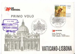 Vatican Portugal Premier Vol TAP Vatican Lisbonne 1980 First Flight Vatican Lisbon - Posta Aerea