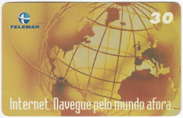 BRASIL N-334 Magnetic Telemar - Map, Globe - Used - Brésil