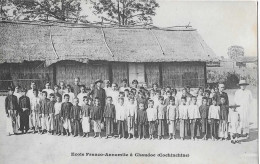 CPA Asie Viêt-Nam Ecole Franco Annamite à Chaudoc (Cochinchine) - Viêt-Nam