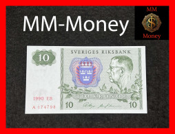 SWEDEN 10 Kronor 1990  P. 52  *last Date*  UNC - Schweden