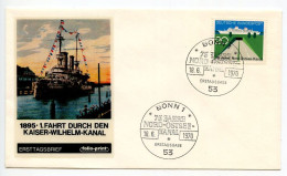 Germany, West 1970 FDC Scott 1021 North Sea - Baltic Sea Canal 75th Anniversary - 1961-1970