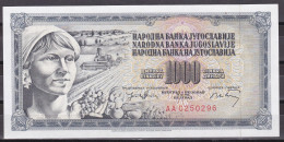 Yugoslavia-1000 Dinara 1974 AA Serie UNC - Jugoslavia