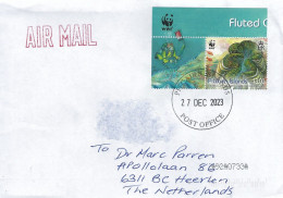 Pitcairn 2023 Adamstown WWF Fluted Giant Clam Tridacna Squamosa Cover - Lettres & Documents